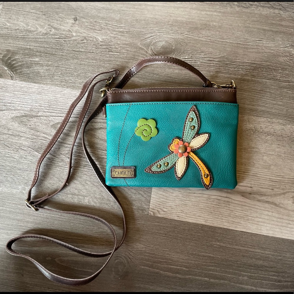 Chala dragon fly crossbody (with wristlet option)